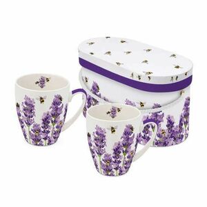 PPD.604683 Porcelánbögre 0, 35L dobozban 2db-os, Bees &amp; Lavender kép