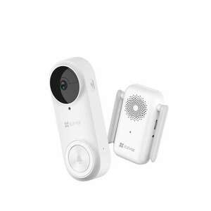 Ezviz DB2, videós ajtócsengő készlet, 2K, 3MP, 176° kamerával, WiFi, 5200mAh akku, PIR, IR, H.265, riasztó funkció kép