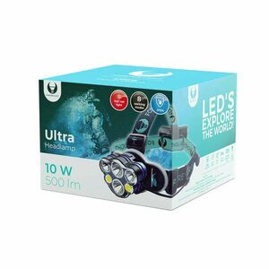 Forever LED Fejlámpa Ultra T6 2x 10W + XP-E 2x 3W 500lm 2x 18650mAh kép