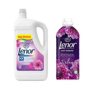 Lenor AMETHYST COLOR Gel folyékony Mosószer 100 mosás 5l + Öblítő koncentrátum 56 mosás 1, 4 l DE kép