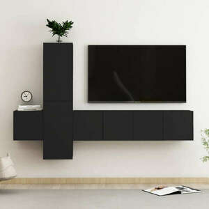 vidaXL 2 db fekete forgácslap TV-szekrény 30, 5 x 30 x 60 cm kép