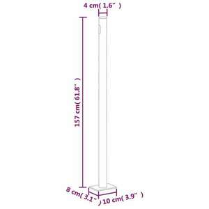 vidaXL barna kihúzható oldalsó terasz-napellenző 600 x 160 cm kép