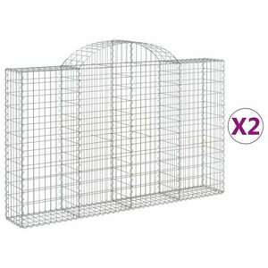 Íves horganyzott vas gabion kosár 200x30x120/140 cm kép