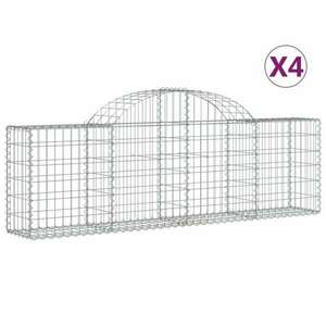 Íves horganyzott vas gabion kosár 200x30x60/80 cm kép