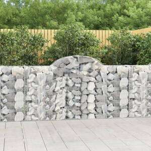 vidaXL 12 db íves horganyzott vas gabion kosár 200x30x100/120 cm kép