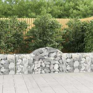 vidaXL 15 db íves horganyzott vas gabion kosár 200x30x60/80 cm kép