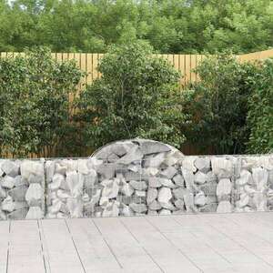 vidaXL 13 db íves horganyzott vas gabion kosár 200x30x60/80 cm kép