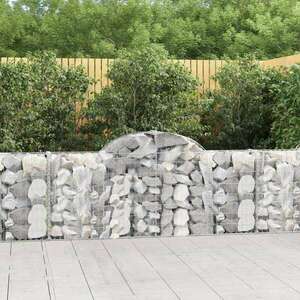 vidaXL 40 db íves horganyzott vas gabion kosár 200x30x80/100 cm kép