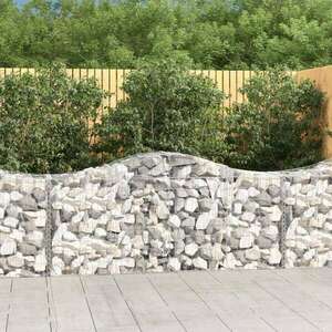 vidaXL 12 db íves horganyzott vas gabion kosár 200x50x80/100 cm kép