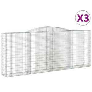 Íves horganyzott vas gabion kosár 400x50x160/180 cm kép