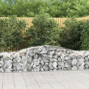 vidaXL 25 db íves horganyzott vas gabion kosár 400x50x60/80 cm kép