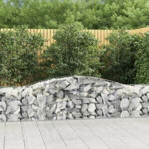 Íves horganyzott vas gabion kosár 400x50x60/80 cm kép