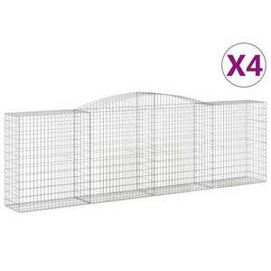 Íves horganyzott vas gabion kosár 400x50x120/140 cm kép