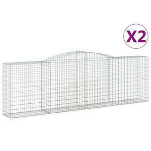 2 db íves horganyzott vas gabion kosár 400x50x120/140 cm kép