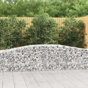 vidaXL íves horganyzott vas gabion kosár 400x50x60/80 cm kép