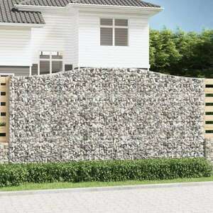 Íves horganyzott vas gabion kosár 400x50x200/220 cm kép