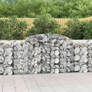 Íves horganyzott vas gabion kosár 300 x 50 x 100/120 cm kép