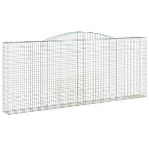 vidaXL íves horganyzott vas gabion kosár 400x30x160/180 cm kép