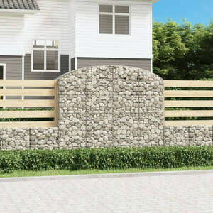 Íves horganyzott vas gabion kosár 200x50x160/180 cm kép