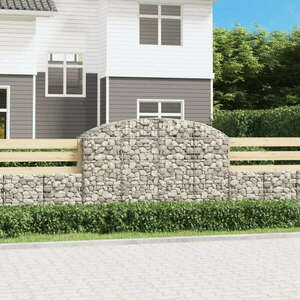 Íves horganyzott vas gabion kosár 200x50x120/140 cm kép