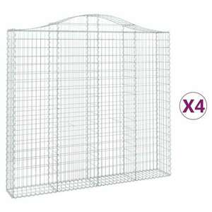 4 db íves horganyzott vas gabion kosár 200x30x180/200 cm kép