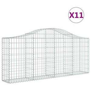 Íves horganyzott vas gabion kosár 200x30x80/100 cm kép