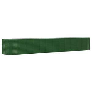 Zöld porszórt acél kerti magaságyás 507x100x68 cm kép
