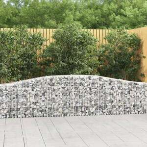 Íves horganyzott vas gabion kosár 400x30x60/80 cm kép