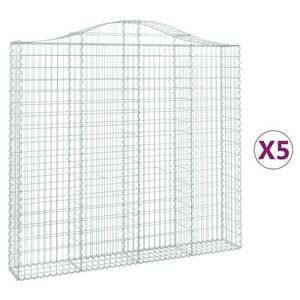 5 db íves horganyzott vas gabion kosár 200x30x180/200 cm kép