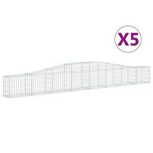 vidaXL íves horganyzott vas gabion kosár 400x30x40/60 cm kép