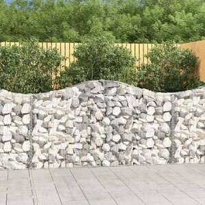 vidaXL 13 db íves horganyzott vas gabion kosár 200x30x100/120 cm kép