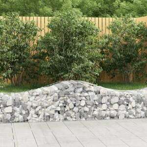 vidaXL 20 db íves horganyzott vas gabion kosár 200x50x40/60 cm kép