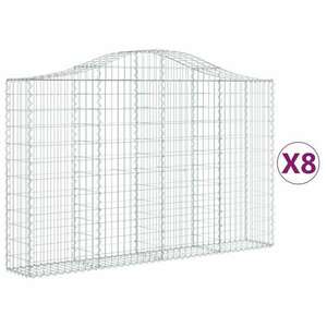 8 db íves horganyzott vas gabion kosár 200x30x120/140 cm kép