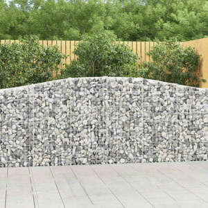 Íves horganyzott vas gabion kosár 400x30x100/120 cm kép