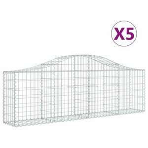 5 db íves horganyzott vas gabion kosár 200x30x60/80 cm kép