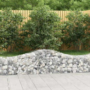 vidaXL 14 db íves horganyzott vas gabion kosár 200x50x40/60 cm kép