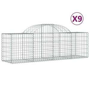 9 db íves horganyzott vas gabion kosár 200x50x60/80 cm kép