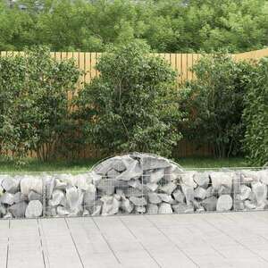 8 db íves horganyzott vas gabion kosár 200x50x40/60 cm kép