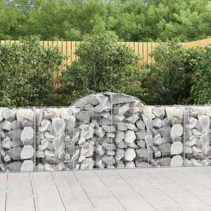 vidaXL 40 db íves horganyzott vas gabion kosár 200x50x80/100 cm kép