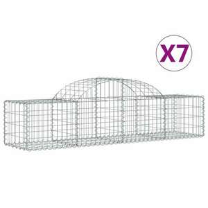 7 db íves horganyzott vas gabion kosár 200x50x40/60 cm kép