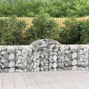 vidaXL 50 db íves horganyzott vas gabion kosár 200x50x80/100 cm kép