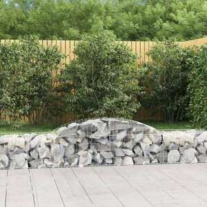 vidaXL 30 db íves horganyzott vas gabion kosár 300x50x40/60 cm kép