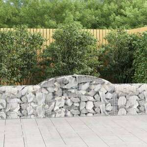 vidaXL 25 db íves horganyzott vas gabion kosár 300x30x60/80 cm kép