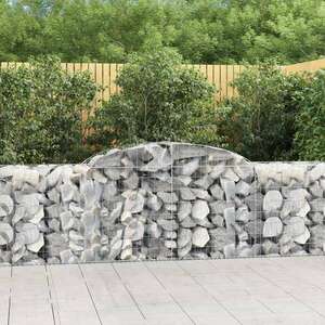 3 db íves horganyzott vas gabion kosár 300x50x80/100 cm kép