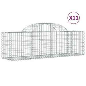 11 db íves horganyzott vas gabion kosár 200x50x60/80 cm kép