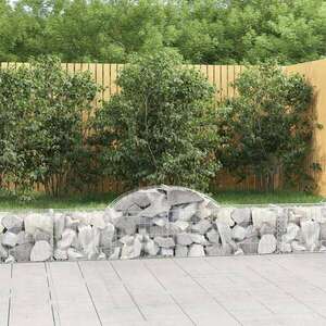 vidaXL 15 db íves horganyzott vas gabion kosár 200x30x40/60 cm kép