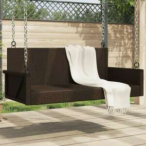 vidaXL barna polyrattan hintapad 119 x 56 x 48 cm kép