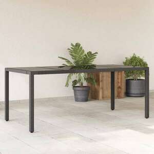 vidaXL fekete polyrattan kerti asztal 190 x 90 x 75 cm kép