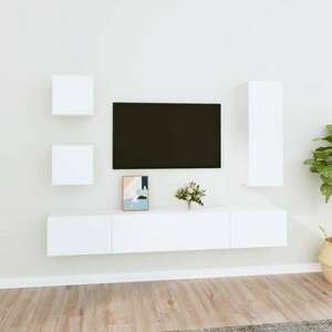 vidaXL fehér szerelt fa fali TV-szekrény 80 x 30 x 30 cm kép