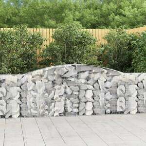 vidaXL 15 db íves horganyzott vas gabion kosár 400x30x80/100 cm kép